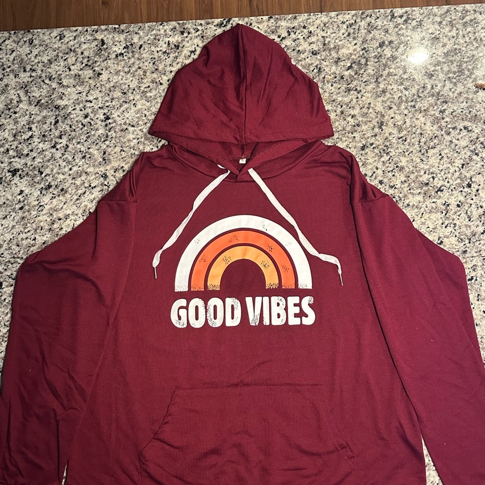 Good Vibes Hoodie - Maroon